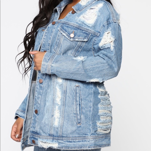 Oversized denim jacket - Picture 2 of 4